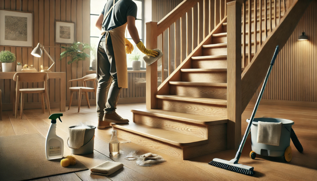 Comment procéder pour nettoyer un escalier en bois?