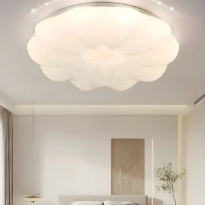 Plafonnier LED nuageux design moderne éclairage intérieur chambre salon lumière douce élégance naturelle économie d’énergie