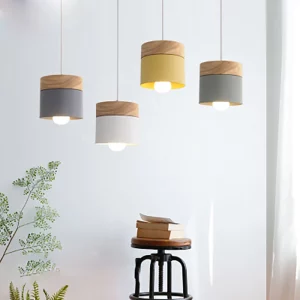 Suspension bois LED design scandinave moderne éclairage chaleureux salon cuisine chambre à coucher luminaire décoratif économique Suspension bois LED design scandinave moderne éclairage chaleureux salon cuisine chambre à coucher luminaire décoratif économique
