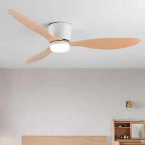Plafonnier LED bois naturel design scandinave nordique moderne chambre salon éclairage chaleureux économique élégant