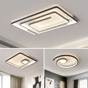 Plafonnier LED moderne design minimaliste style contemporain salle à manger chambre salon éclairage uniforme lumière douce économies d’énergie certification CCC