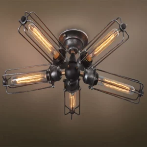 Plafonnier industriel vintage métal Cage design Steampunk Edison suspension éclairage chaleureux salon cuisine moderne économique Plafonnier industriel vintage métal Cage design Steampunk Edison suspension éclairage chaleureux salon cuisine moderne économique
