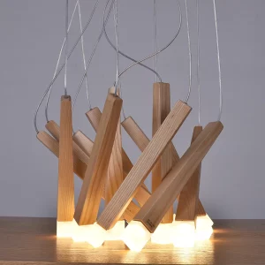 Suspension bois naturel design scandinave nordique LED éclairage moderne chaleureux salon cuisine chambre loft Suspension bois naturel design scandinave nordique LED éclairage moderne chaleureux salon cuisine chambre loft