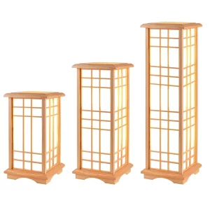 Lampadaire LED en bois naturel design Shoji japonais moderne éclairage intérieur chambre salon bureau lumière chaleureuse économique élégant Lampadaire LED en bois naturel design Shoji japonais moderne éclairage intérieur chambre salon bureau lumière chaleureuse économique élégant