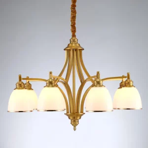 Lustre suspension cuivre LED design classique vintage salon chambre cuisine éclairage chaleureux décoration élégante