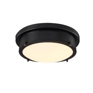Plafonnier moderne design minimaliste en métal et verre givré éclairage diffus pour salon chambre couloir balcony allée porche