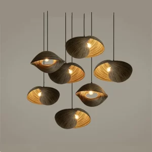 Suspension luminaire en rotin naturel design moderne éclairage chaleureux salon salle à manger cuisine hôtel chambre Decoration intérieure écoénergétique Suspension luminaire en rotin naturel design moderne éclairage chaleureux salon salle à manger cuisine hôtel chambre Decoration intérieure écoénergétique