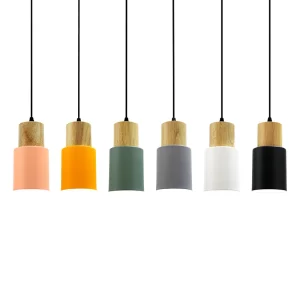 Suspension lumineuse bois et métal design scandinave moderne éclairage intérieur chaleureux salon chambre cuisine bureau café E27 Suspension lumineuse bois et métal design scandinave moderne éclairage intérieur chaleureux salon chambre cuisine bureau café E27