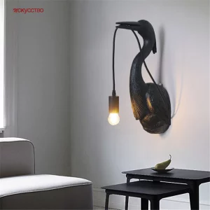Lampe murale LED résine Art Deco design moderne oiseau élégant éclairage unique salon chambre loft hôtel Lampe murale LED résine Art Deco design moderne oiseau élégant éclairage unique salon chambre loft hôtel