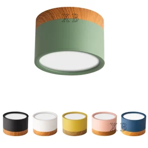 Plafonnier LED en Bois Naturel Design Nordique Moderne Éclairage Chaleureux Économique Élégant pour Salon Chambre