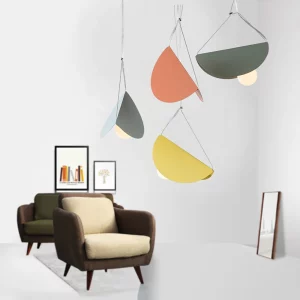 Suspension LED métal coloré design moderne géométrique chambre restaurant bar éclairage décoratif luminaire original Suspension LED métal coloré design moderne géométrique chambre restaurant bar éclairage décoratif luminaire original