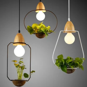 Plafonnier LED bois naturel design scandinave nordique moderne chambre salon éclairage chaleureux économique élégant