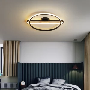 Plafonnier LED métal design nordique minimaliste chrome chambre salon éclairage moderne élégant économie d’énergie Plafonnier LED métal design nordique minimaliste chrome chambre salon éclairage moderne élégant économie d’énergie