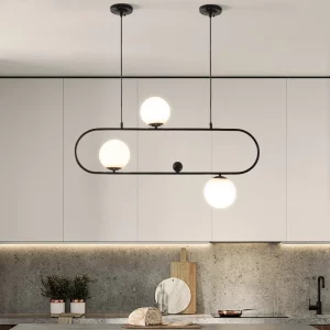 Plafonnier suspension LED design moderne minimaliste verre opale métal noir éclairage uniforme chambre cuisine salle à manger élégance intemporelle Plafonnier suspension LED design moderne minimaliste verre opale métal noir éclairage uniforme chambre cuisine salle à manger élégance intemporelle