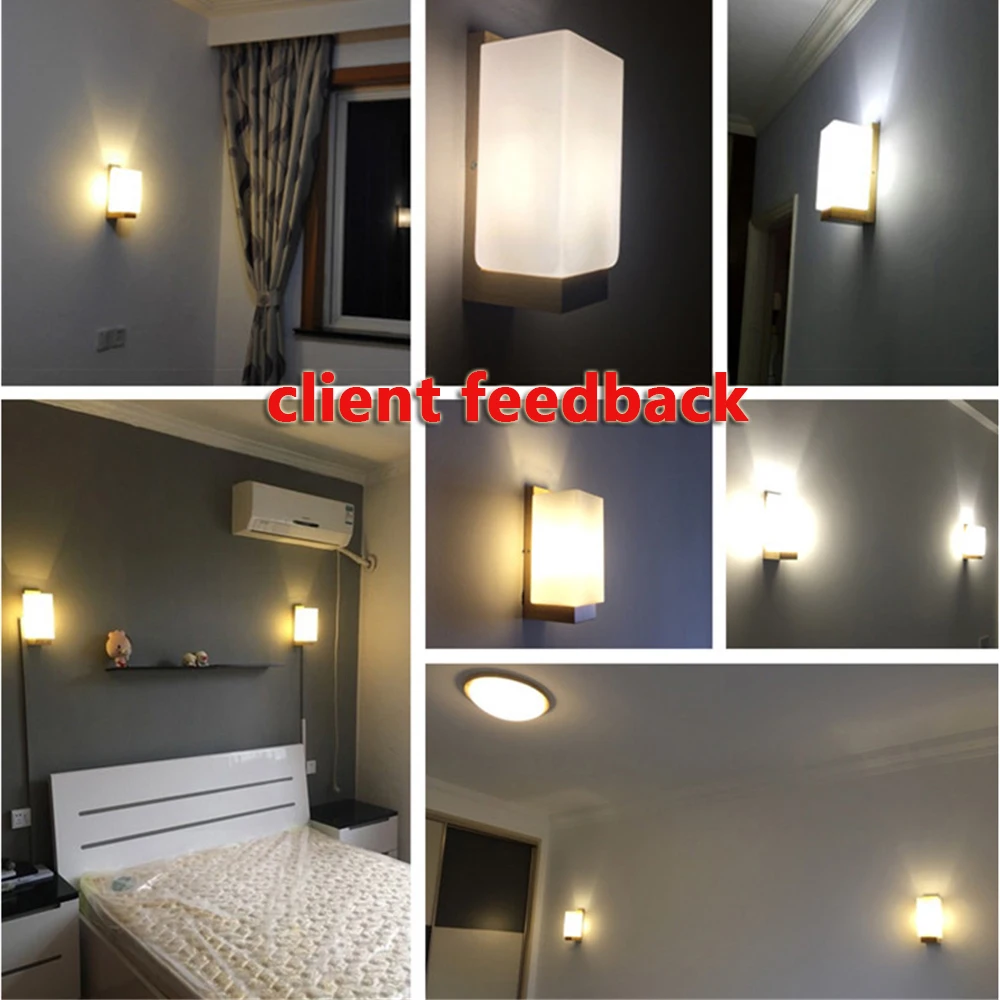 Appliques murales LED en bois naturel design scandinave moderne éclairage intérieur élégant et chaleureux