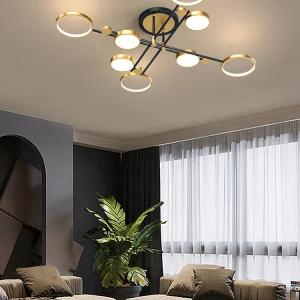 Plafonnier LED design nordique moderne minimaliste lumière douce éclairage salon restaurant bureau style scandinave élégant économie d’énergie