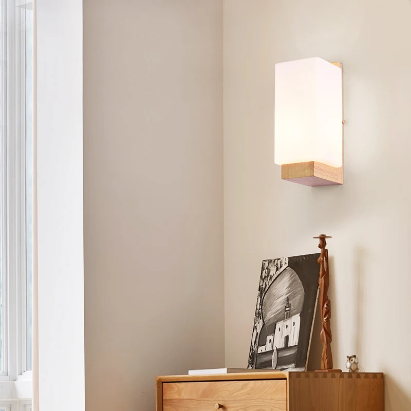 Appliques murales LED en bois naturel design scandinave moderne éclairage intérieur élégant et chaleureux