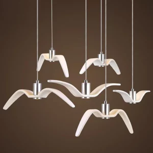 Suspension moderne design mouette LED luminaire créatif bar cuisine chambre hôtel éclairage artistique lumière douce élégant Suspension moderne design mouette LED luminaire créatif bar cuisine chambre hôtel éclairage artistique lumière douce élégant
