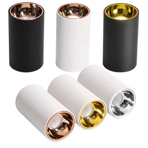 Plafonnier LED moderne cylindrique aluminium design minimaliste éclairage intérieur salon bureau lumière décor chaleureuse économique élégant
