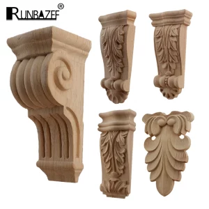 Ornement bois sculpté classique  décoration meuble  style européen  motifs végétaux  détails raffinés  ornement porte  décoration intérieure élégante