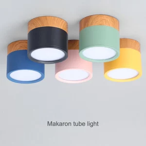 Plafonnier LED bois naturel design scandinave nordique moderne chambre salon éclairage chaleureux économique élégant
