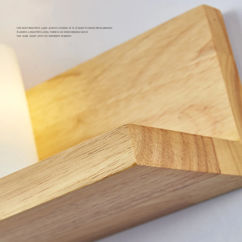 Appliques murales LED en bois naturel design scandinave moderne éclairage intérieur élégant et chaleureux