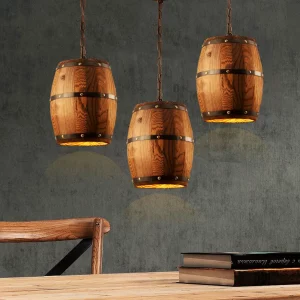 Suspension en bois naturel design rustique vintage luminaire décoration intérieure pour loft salle à manger restaurant cave à vin pub éclairage chaleureux authentique Suspension en bois naturel design rustique vintage luminaire décoration intérieure pour loft salle à manger restaurant cave à vin pub éclairage chaleureux authentique