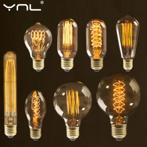 Ampoule Edison rétro vintage filament transparent E27 40W 220V décoration intérieure style industriel salon salle à manger lumière chaleureuse économie d’énergie design unique Ampoule Edison rétro vintage filament transparent E27 40W 220V décoration intérieure style industriel salon salle à manger lumière chaleureuse économie d’énergie design unique