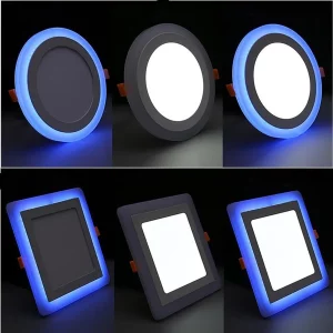 Plafonnier LED encastrable design moderne minimaliste lumière double ambiance éclairage intérieur salle à manger salon cuisine bureau élégance économique certification ROHS
