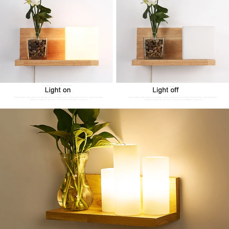 Appliques murales LED en bois naturel design scandinave moderne éclairage intérieur élégant et chaleureux