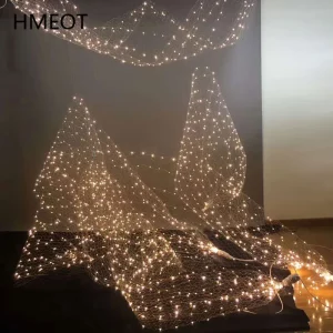 Suspension lumineuse en maille métallique LED design artistique moderne éclairage intérieur extérieur fêtes mariage ambiance féérique économies d’énergie Suspension lumineuse en maille métallique LED design artistique moderne éclairage intérieur extérieur fêtes mariage ambiance féérique économies d’énergie
