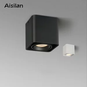 Plafonnier moderne design épuré aluminium anti-éblouissement LED lumière chaleureuse salon chambre bureau éclairage intérieur contemporain