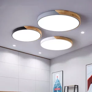 Plafonnier LED en bois design scandinave nordique moderne pour chambre salon éclairage chaleureux économique élégant Plafonnier LED en bois design scandinave nordique moderne pour chambre salon éclairage chaleureux économique élégant