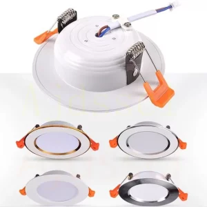 Plafonnier LED encastrable design moderne éclairage uniforme lumière blanche chaude froide 3 couleurs gradation 5/7/9/12/15W 220V