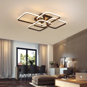 Plafonnier LED moderne minimaliste en métal acrylique lumière blanc chaud chambre salon éclairage design contemporain économique élégant