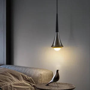 Suspension métal moderne design nordique lumière LED élégante chambre salon éclairage minimaliste économique personnalisé