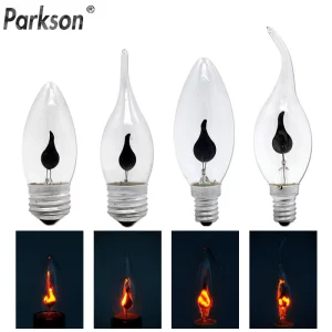 Ampoule LED effet de flamme vintage E14 verre transparent métal argenté lumière chaude ambiance chaleureuse décoration intérieure salle salon Ampoule LED effet de flamme vintage E14 verre transparent métal argenté lumière chaude ambiance chaleureuse décoration intérieure salle salon