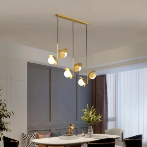 Plafonnier Led en métal doré verre opalin design moderne minimaliste éclairage doux salon salle à manger chambre