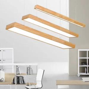 Suspension en bois naturel LED design scandinave moderne éclairage chaleureux bureau cuisine salle à manger luminaire déco élégant Suspension en bois naturel LED design scandinave moderne éclairage chaleureux bureau cuisine salle à manger luminaire déco élégant