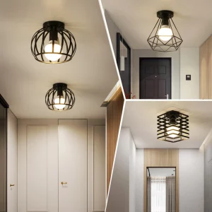 Plafonnier métal design rétro vintage style industriel moderne noir chambre salon cuisine éclairage intérieur élégant durable Plafonnier métal design rétro vintage style industriel moderne noir chambre salon cuisine éclairage intérieur élégant durable