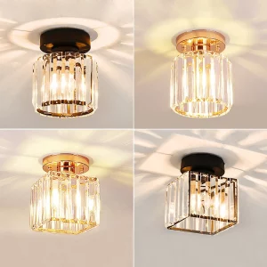 Plafonnier suspendu en cristal doré design moderne luxe éclairage intérieur salon chambre hall d’entrée balcony lumière chaleureuse élégance Plafonnier suspendu en cristal doré design moderne luxe éclairage intérieur salon chambre hall d’entrée balcony lumière chaleureuse élégance