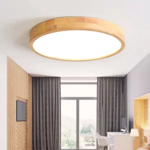 Plafonnier LED bois naturel design scandinave nordique moderne chambre salon éclairage chaleureux économique élégant Plafonnier LED bois naturel design scandinave nordique moderne chambre salon éclairage chaleureux économique élégant