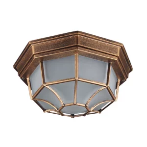 Plafonnier verre dépoli métal vintage design industriel intérieur extérieur IP65 éclairage rétro économique élégant