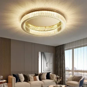 Plafonnier LED bois naturel design scandinave nordique moderne chambre salon éclairage chaleureux économique élégant