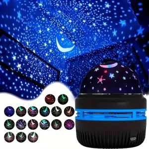 Projecteur LED ciel étoilé USB rotatif veilleuse lampe magique lune étoiles lumières Noël décoration maison chambre ambiance vacances