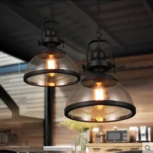 Suspension verre fumé design industriel luminaire cuisine salle à manger lumière chaleureuse style vintage éclairage moderne économique élégant Suspension verre fumé design industriel luminaire cuisine salle à manger lumière chaleureuse style vintage éclairage moderne économique élégant