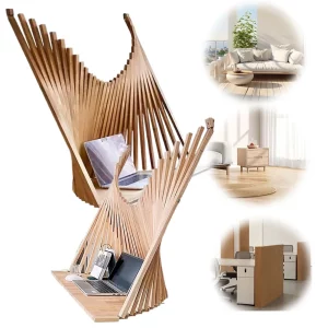Bureau design bois naturel moderne compact espace de travail créatif bureau mural gain de place style artistique Bureau design bois naturel moderne compact espace de travail créatif bureau mural gain de place style artistique