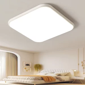 Plafonnier LED en métal et acrylique design moderne minimaliste éclairage salle à manger chambre salon lumière douce économies d’énergie