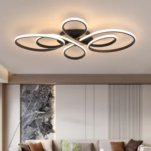 Plafonnier métal et acrylique design moderne minimaliste éclairage LED salon cuisine chambre éclairage uniforme élégance sophistication Plafonnier métal et acrylique design moderne minimaliste éclairage LED salon cuisine chambre éclairage uniforme élégance sophistication