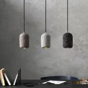 Lampe LED suspendue en ciment style industriel nordique luminaire décoratif design moderne idéal pour loft restaurant bar chambre à coucher ou couloir Lampe LED suspendue en ciment style industriel nordique luminaire décoratif design moderne idéal pour loft restaurant bar chambre à coucher ou couloir